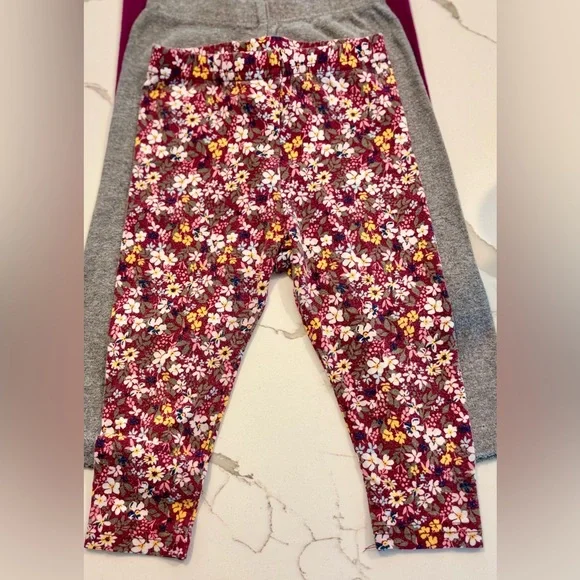 Carter's Olive and Blue Heart Leggings - Picture 4 of 12